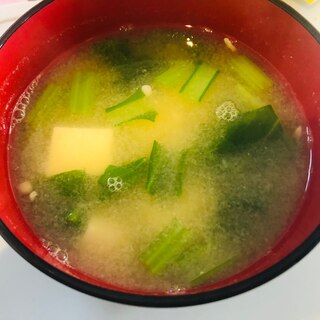 えのきと小松菜と豆腐の味噌汁